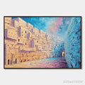 ARTOVITAS Aegean Passage – Heavily Textured Palette Knife Cityscape - image 1