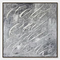 ARTOVITAS Urban Calligraphy – Textured Monochrome Abstract Calligraphy Painting - image 1