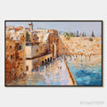 ARTOVITAS Prayers in Ochre – Textured Palette Knife Jerusalem Cityscape Painting - image 1