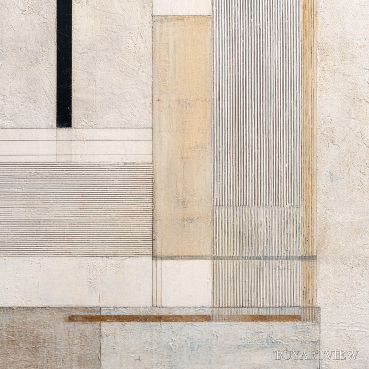 ARTOVITAS Urban Grid – Textured Minimalist Architectural Abstract Painting - image 3