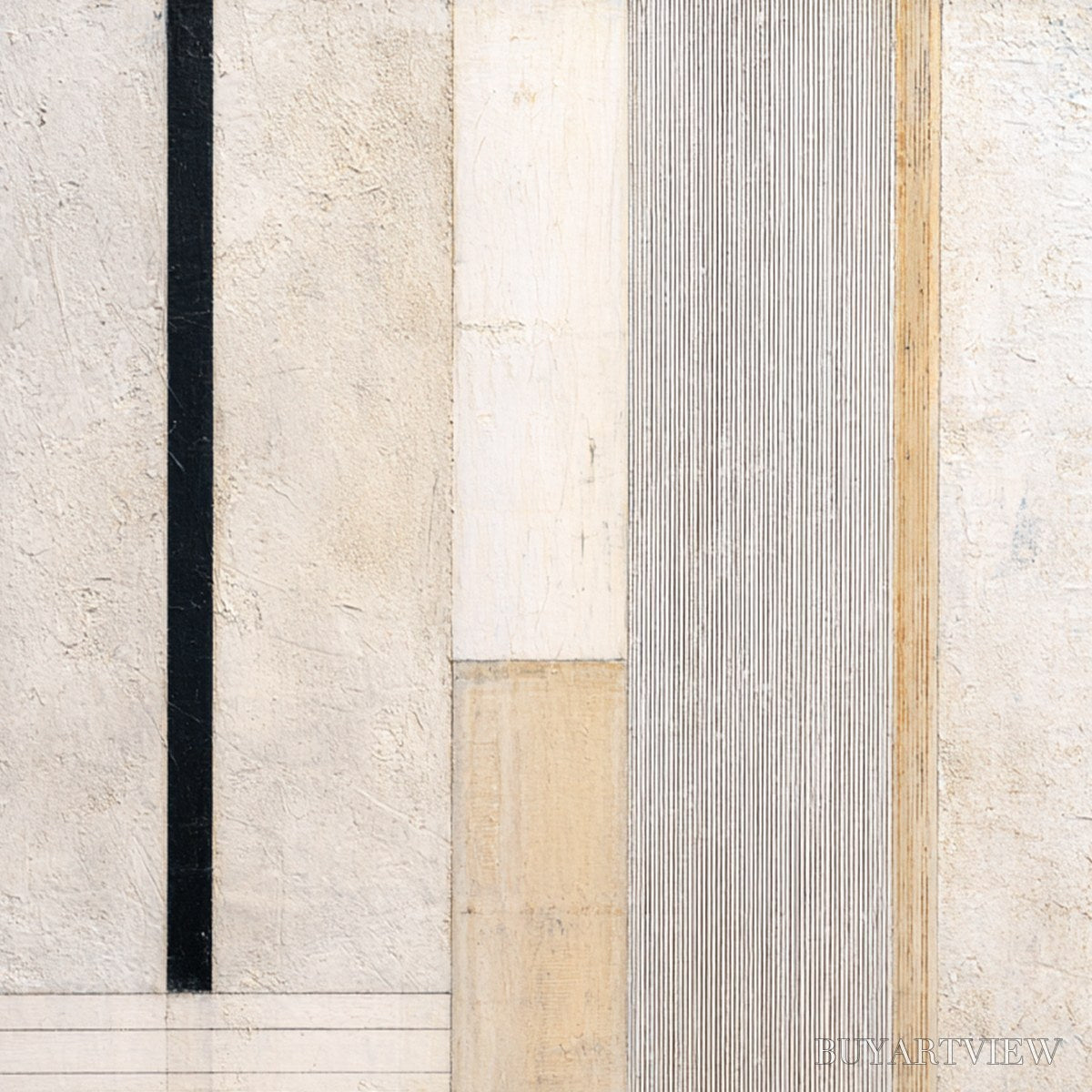 ARTOVITAS Urban Grid – Textured Minimalist Architectural Abstract Painting - image 5