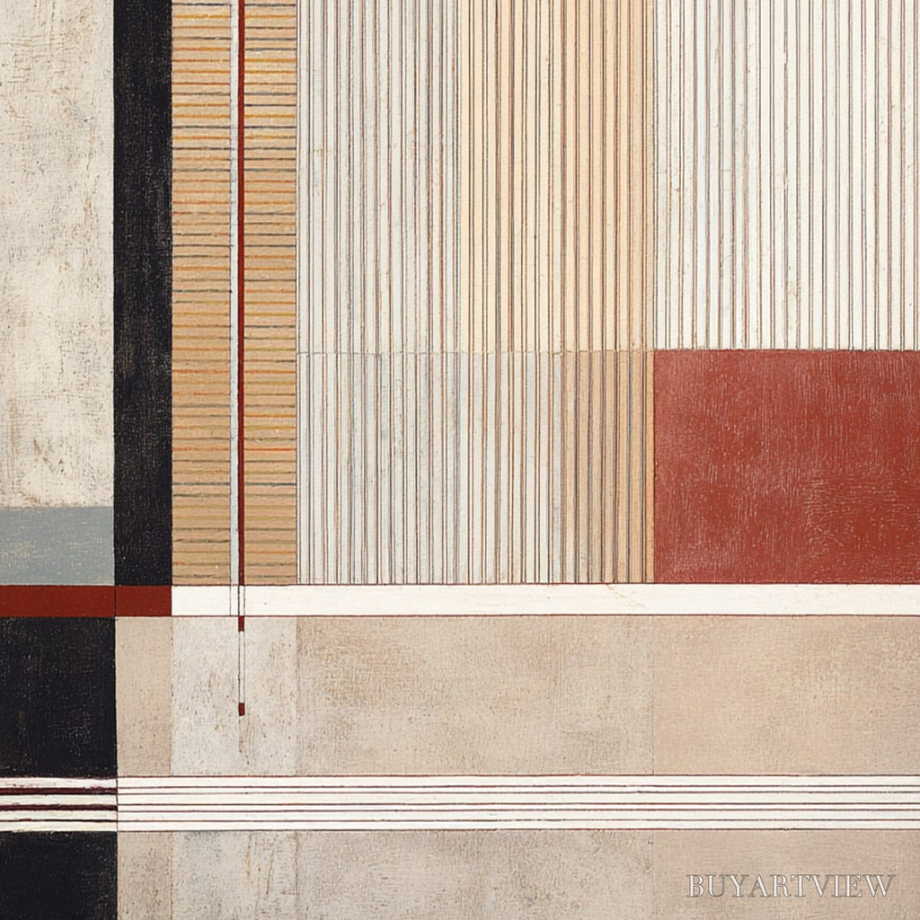 ARTOVITAS Urban Grid – Modern Geometric Abstract Architectural Painting - image 3