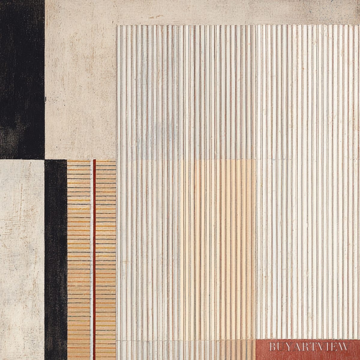 ARTOVITAS Urban Grid – Modern Geometric Abstract Architectural Painting - image 5