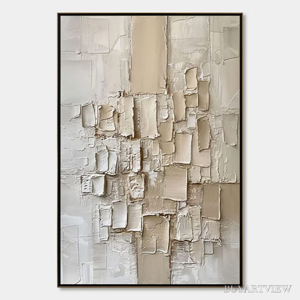 ARTOVITAS Urban Mosaic – Textured Minimalist Abstract Painting - image 1