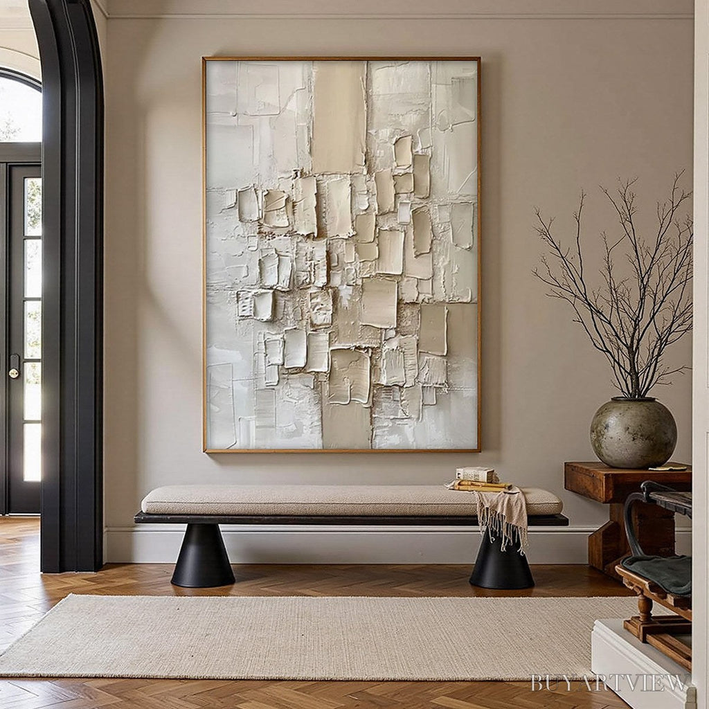 ARTOVITAS Urban Mosaic – Textured Minimalist Abstract Painting - image 3
