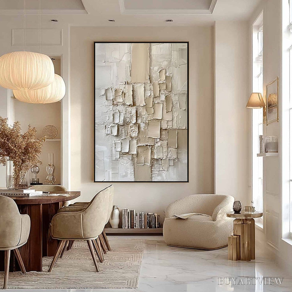 ARTOVITAS Urban Mosaic – Textured Minimalist Abstract Painting - image 4