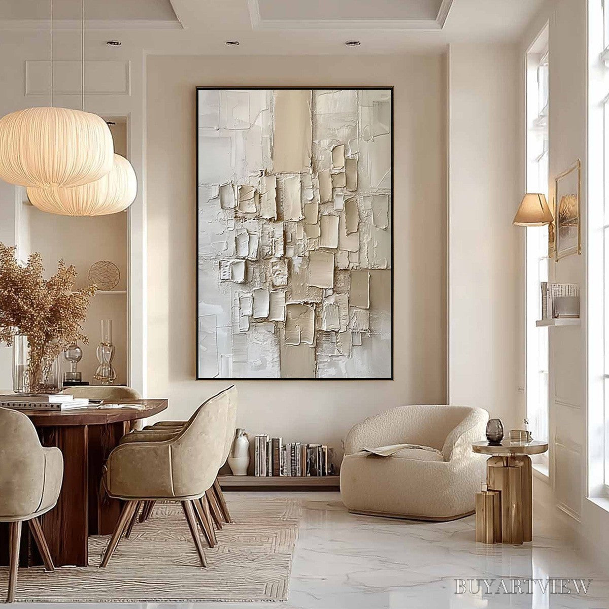 ARTOVITAS Urban Mosaic – Textured Minimalist Abstract Painting - image 4