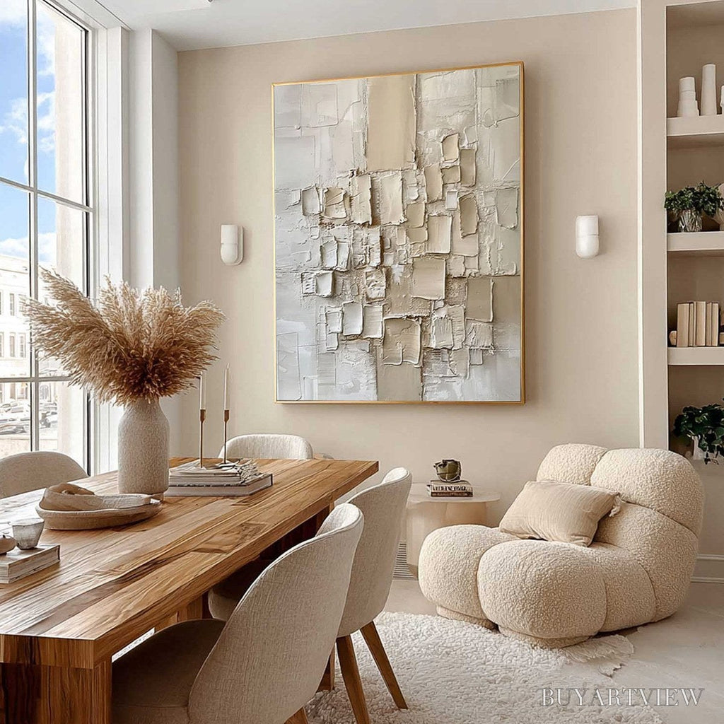 ARTOVITAS Urban Mosaic – Textured Minimalist Abstract Painting - image 5