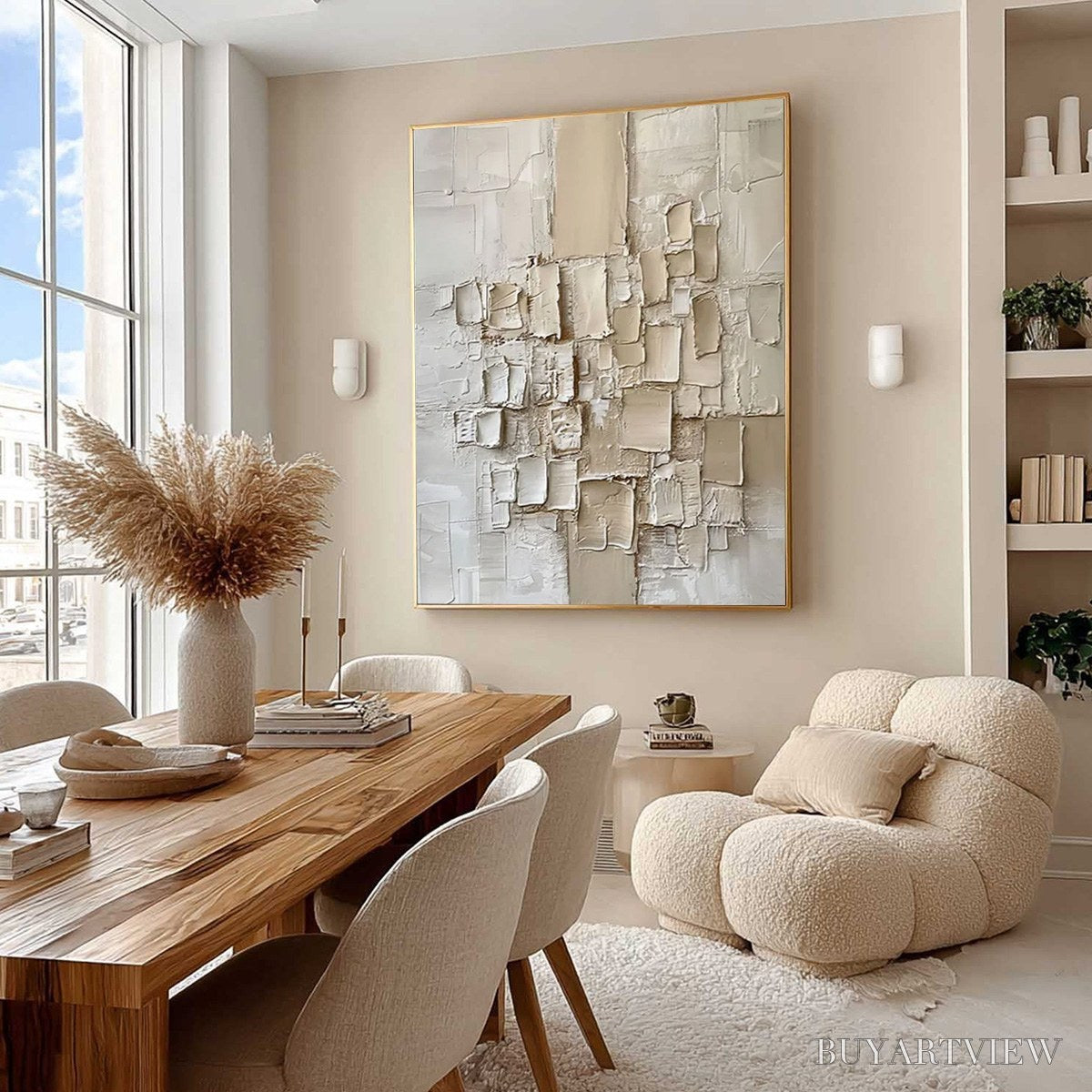 ARTOVITAS Urban Mosaic – Textured Minimalist Abstract Painting - image 5