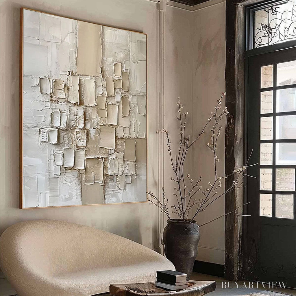 ARTOVITAS Urban Mosaic – Textured Minimalist Abstract Painting - image 6