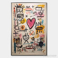 ARTOVITAS Urban Heartbeat – Graffiti-Style Abstract Oil Painting - image 1