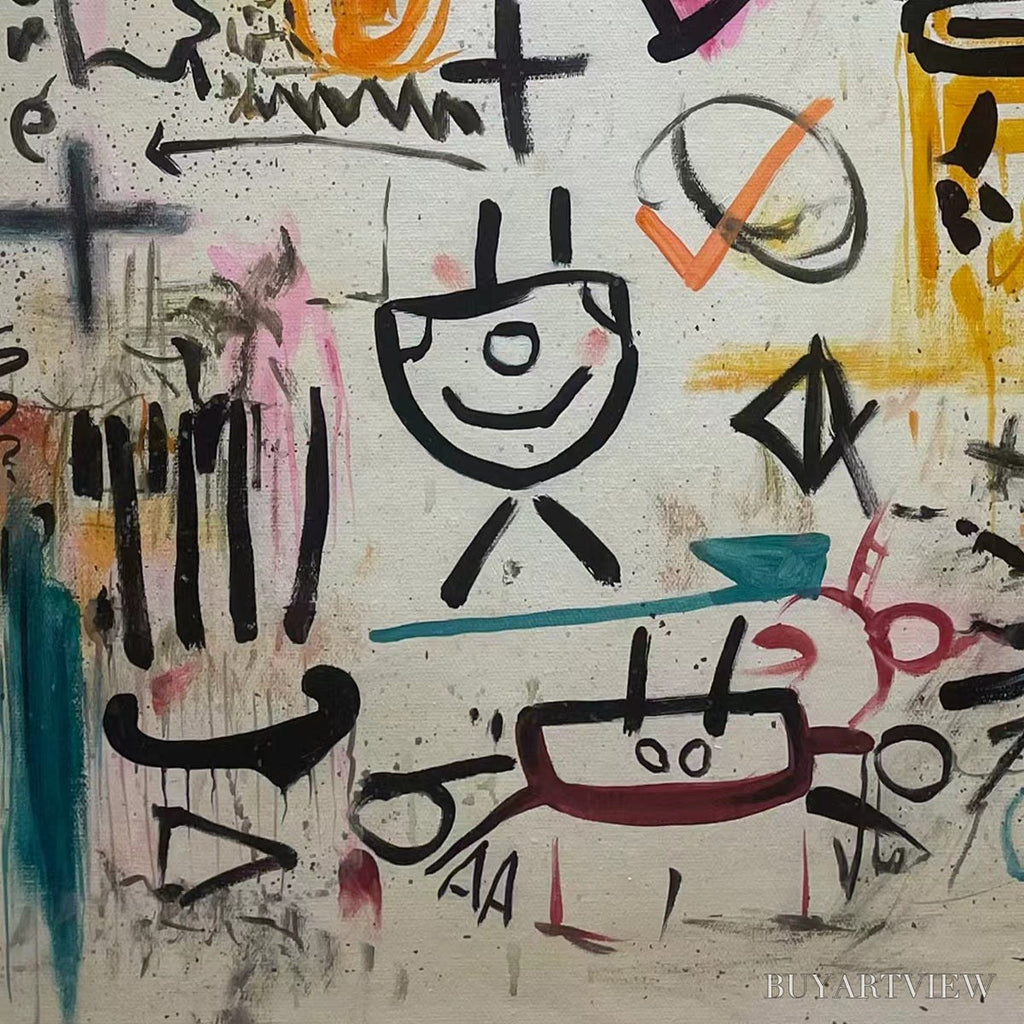 ARTOVITAS Urban Heartbeat – Graffiti-Style Abstract Oil Painting - image 5