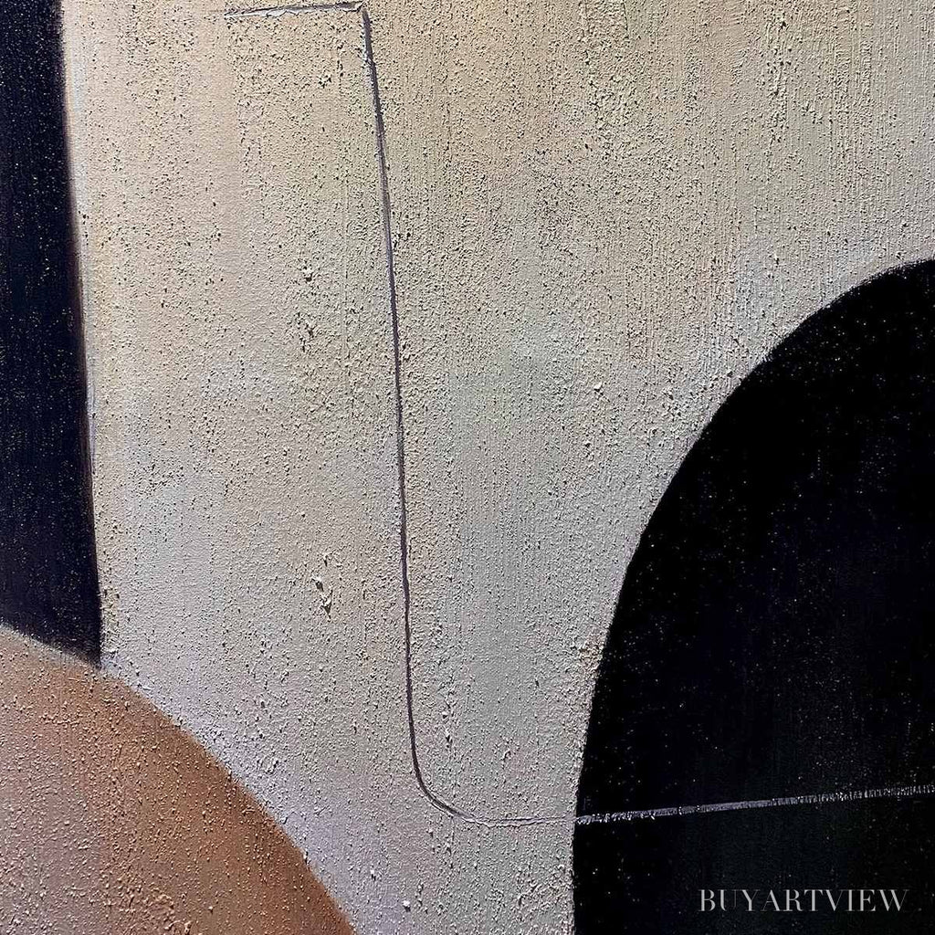ARTOVITAS Urban Forms – Textured Minimalist Abstract Oil Painting - image 3
