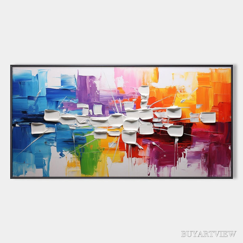 ARTOVITAS Urban Abstract – Textured Abstract Oil Painting - image 1
