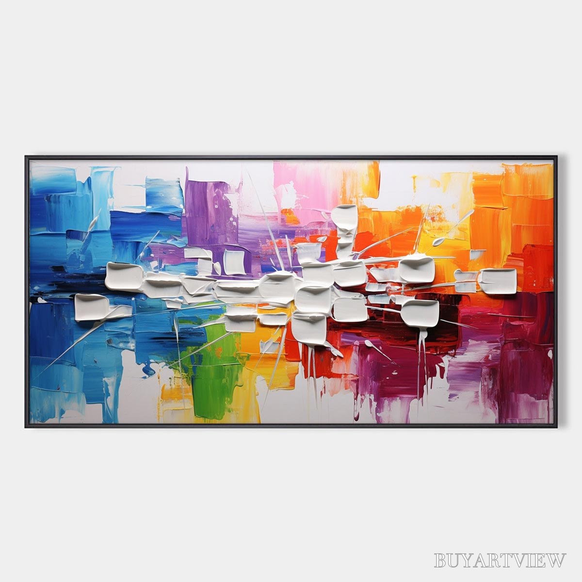 ARTOVITAS Urban Abstract – Textured Abstract Oil Painting - image 1