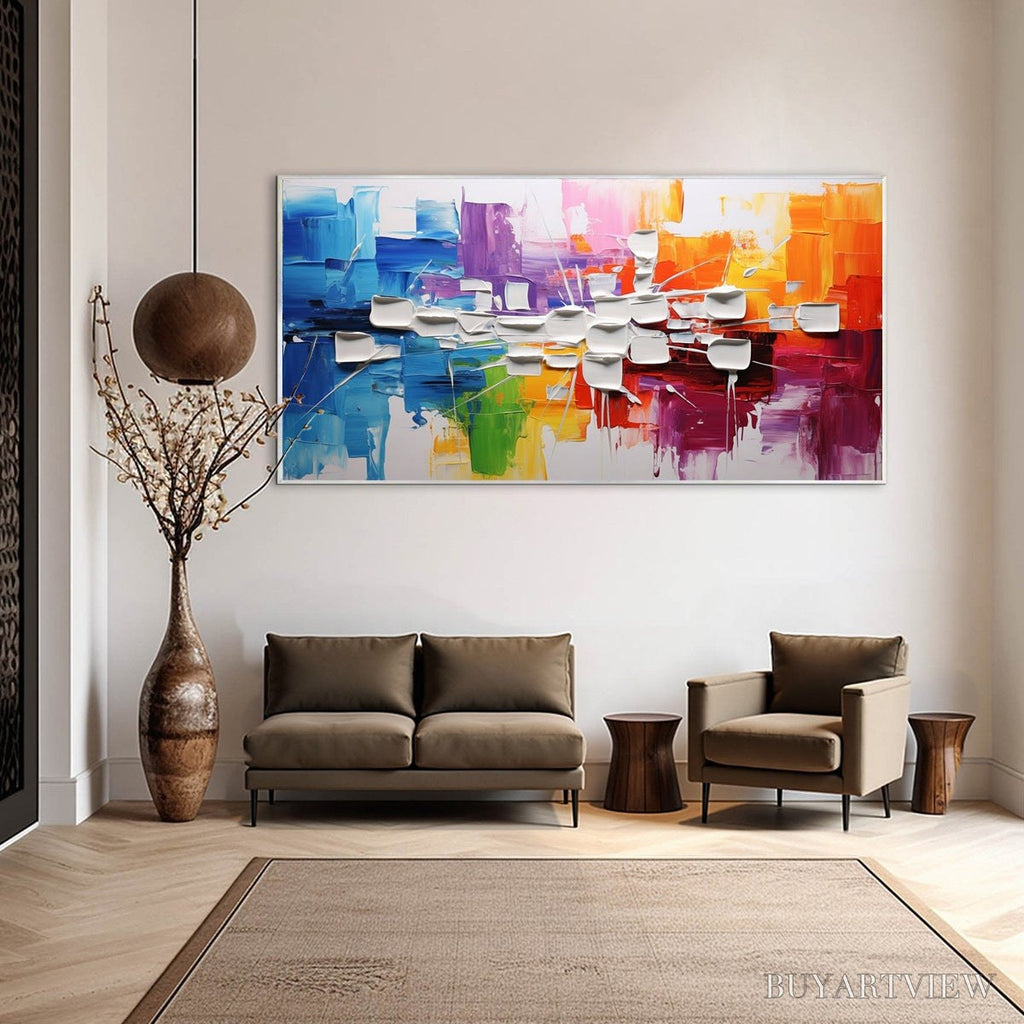 ARTOVITAS Urban Abstract – Textured Abstract Oil Painting - image 2