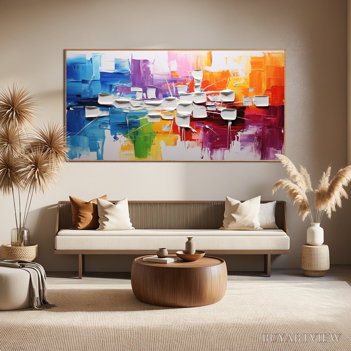 ARTOVITAS Urban Abstract – Textured Abstract Oil Painting - image 6