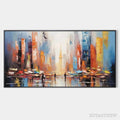 ARTOVITAS City Market – Colorful Cityscape Painting - image 1