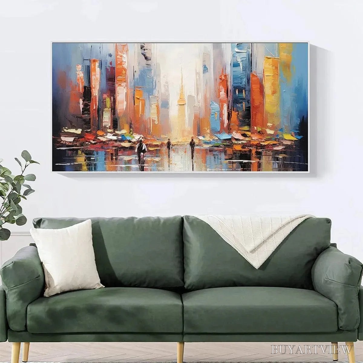 ARTOVITAS City Market – Colorful Cityscape Painting - image 5
